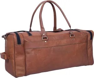 -"Harvey" Genuine Leather Holdall Duffel Gym Weekender Luggage Travel Shoulder Vintage Bag Unisex Brown (28'' INCH)…