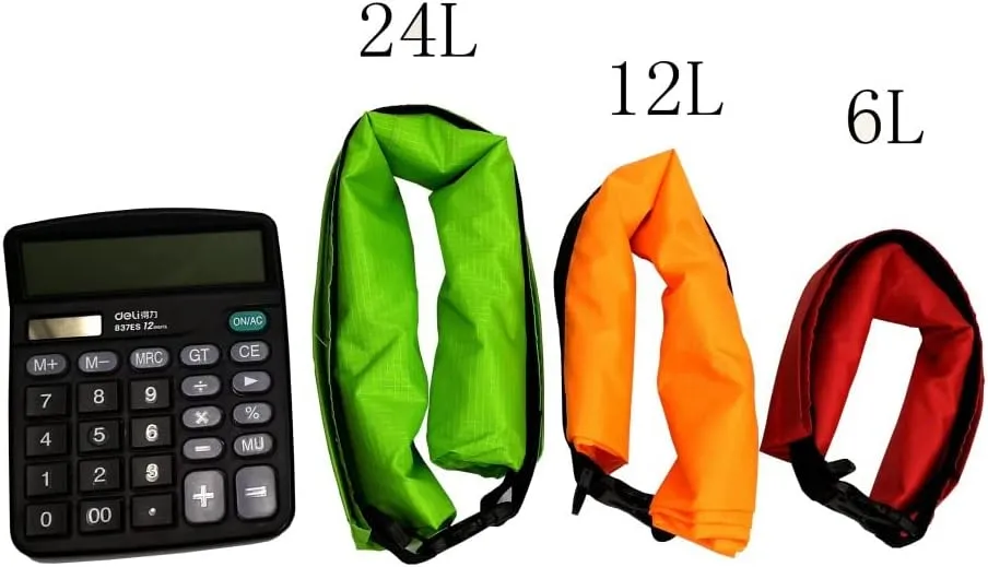1 PCS Waterproof Dry Bag, 6L/12L/24L Lightweight Waterproof Bag Drybag Sack for Beach, Fishing, Kayaking, Boating, Hiking, Camping