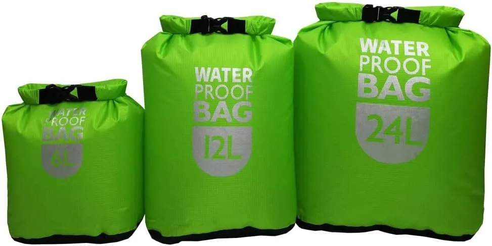 1 PCS Waterproof Dry Bag, 6L/12L/24L Lightweight Waterproof Bag Drybag Sack for Beach, Fishing, Kayaking, Boating, Hiking, Camping