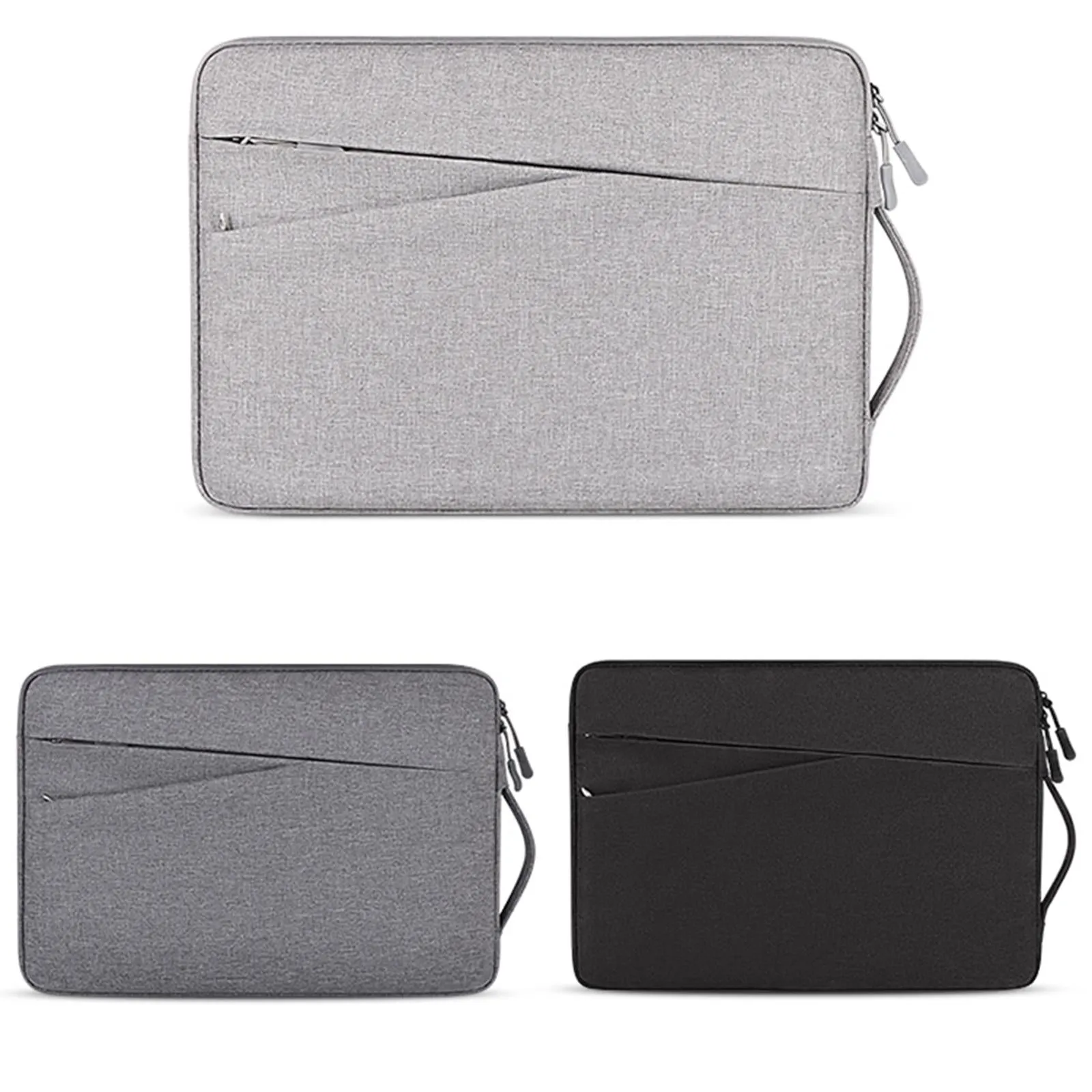 13.3 Inch Polyester Laptop Liner Bag with Small Bag - Ideal for Notebooks - Black