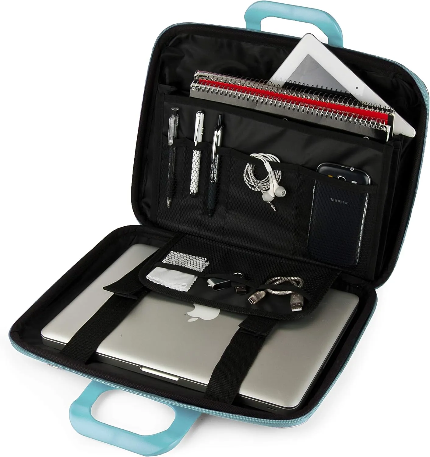 14-inch Laptop Brief Case Bag for Gateway 14.1-inch Laptop CLT146401, 14.1" Elite, Slim Notebook (Blue)