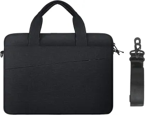 14 Inch Laptop Sleeve Bag for 14 Inch MacBook Pro M1 M2 M3 M4 Laptop Computer Notebook, Protective Polyester Laptop Shoulder Case Cover Carrying Bag with Handle, Black
