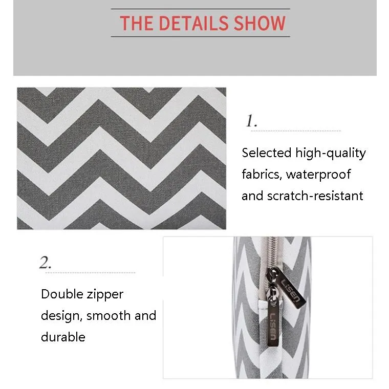 14 Wavy Pattern Notebook Liner Bag - Wavy Design - Gray