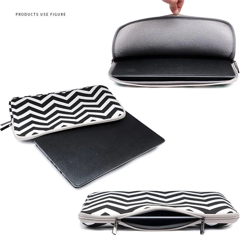 14 Wavy Pattern Notebook Liner Bag - Wavy Design - Gray
