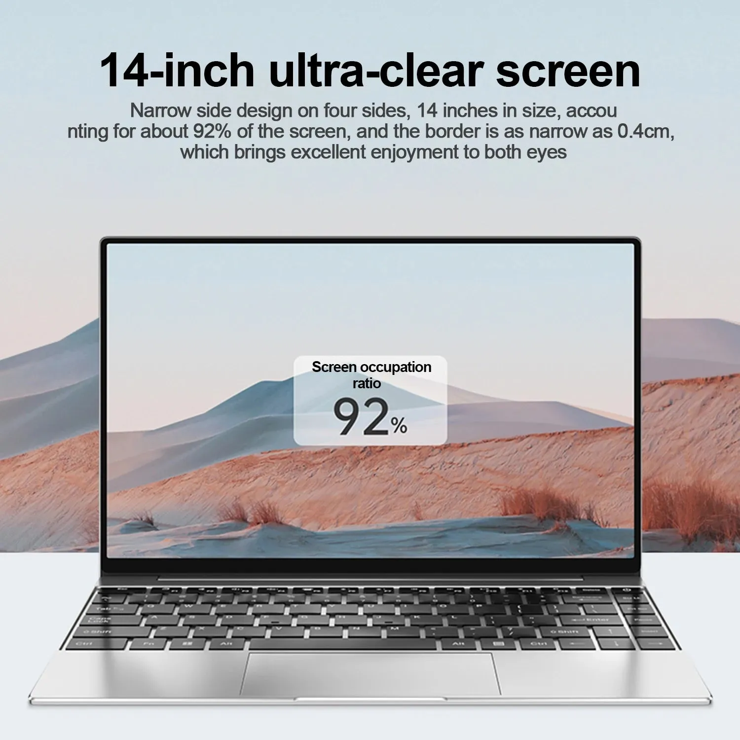 14.1" Ultra-Slim Laptop 16GB RAM 2TB SSD Intel CPU Windows 11 Pro FHD Anti-Glare Multilingual Office/Study PC