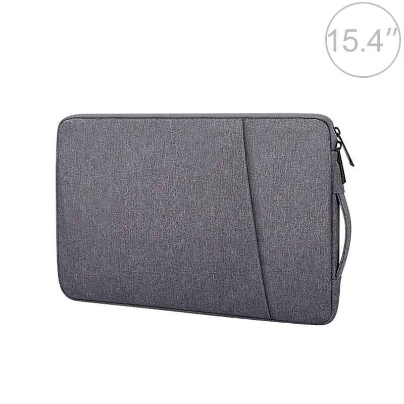 15.4 Inch Laptop Felt Sleeve Protective Case Carrying Bag - Dark Grey