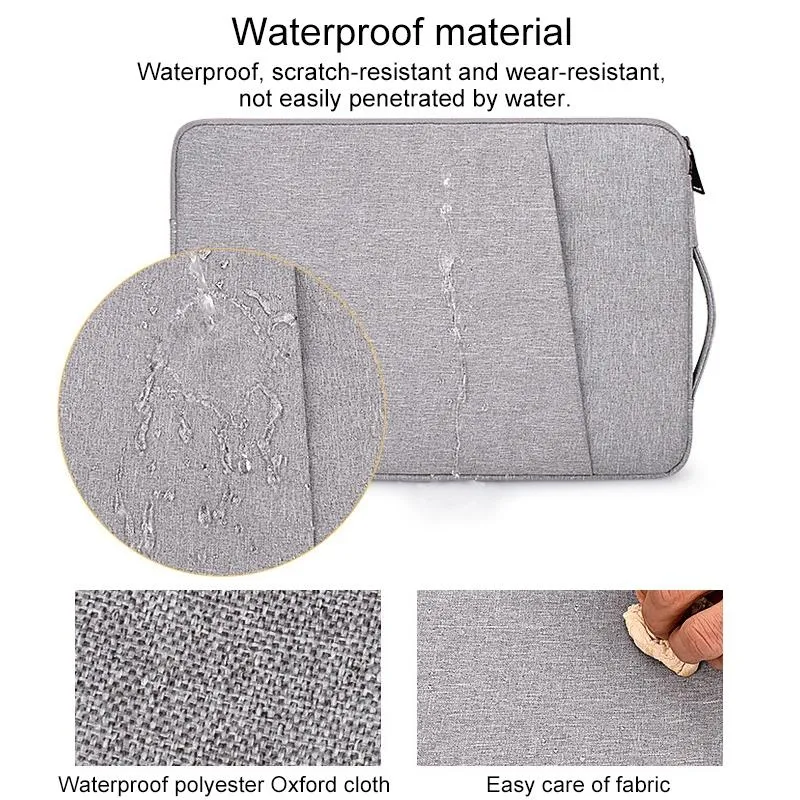 15.4 Inch Laptop Felt Sleeve Protective Case Carrying Bag - Dark Grey
