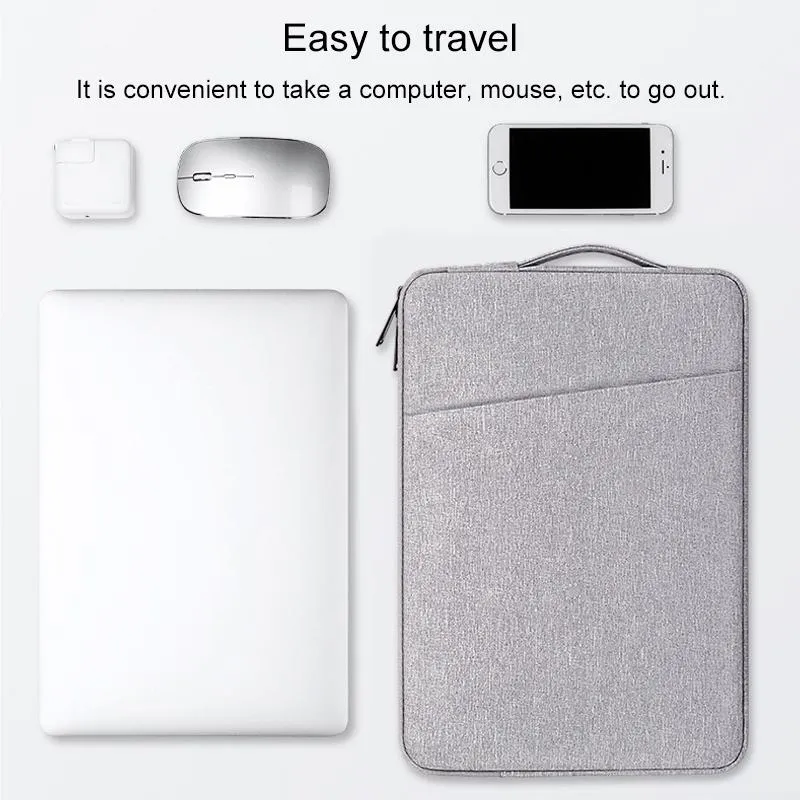 15.4 Inch Laptop Felt Sleeve Protective Case Carrying Bag - Dark Grey
