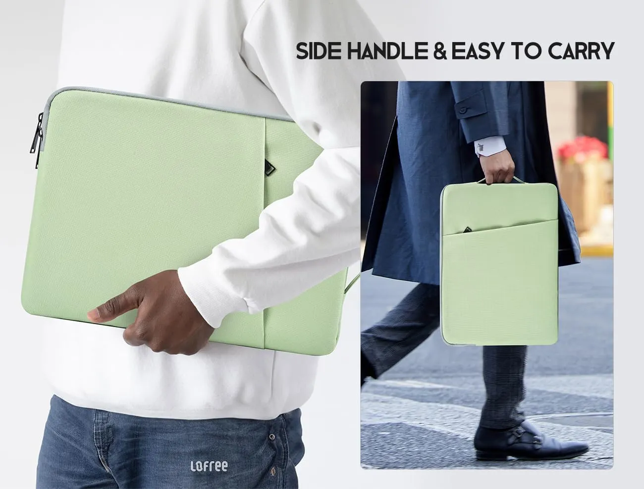 17 inch Laptop Carrying Case, Padded Travel Computer Sleeve Bag for HP 17.3-in Laptop, HP Envy 17, Dell Inspiron 17, ASUS Vivobook 17, Lenovo ideapad 17, Water-Resistant with Handle -Mint Green