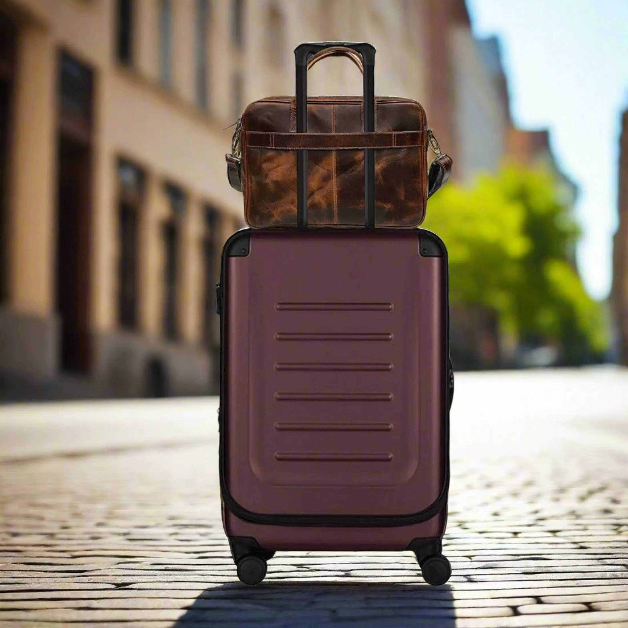 18-Inch Leather Briefcase