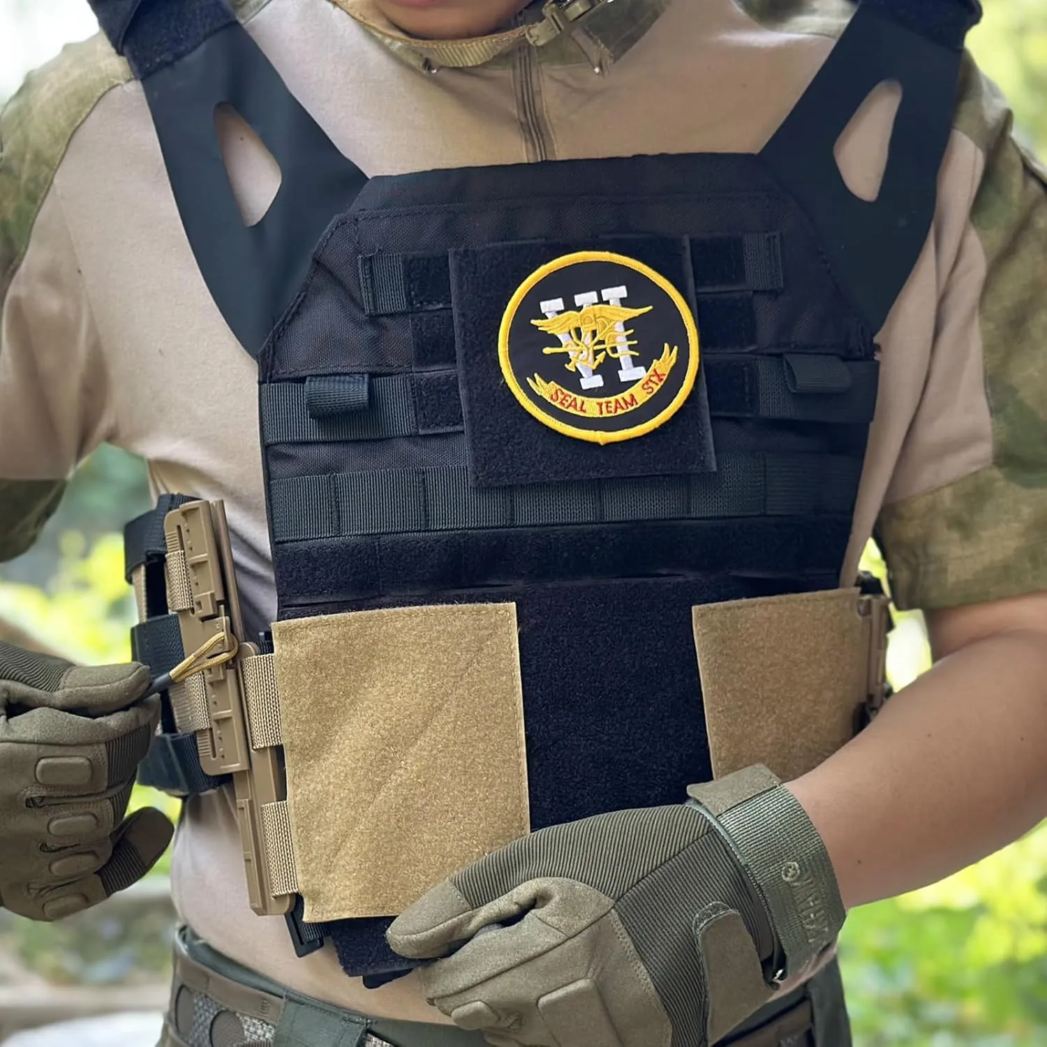 2 Pack MOLLE Vest Quick Release Buckle Quick Release Cummerbund Adapter Vest Quick Disconnect Single Point Buckle