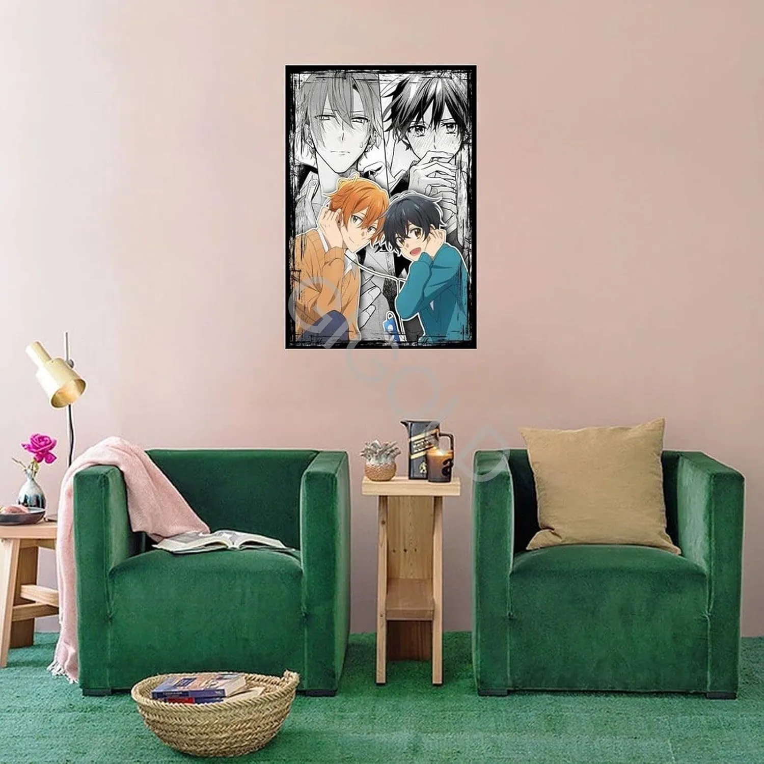 2022 Anime Poster Sasaki and Miyano Art Cover Poster Canvas Painting Posters and Prints Wall Art Pictures for Living Room Bedroom Decor 08x12inch(20x30cm) Unframe-Style