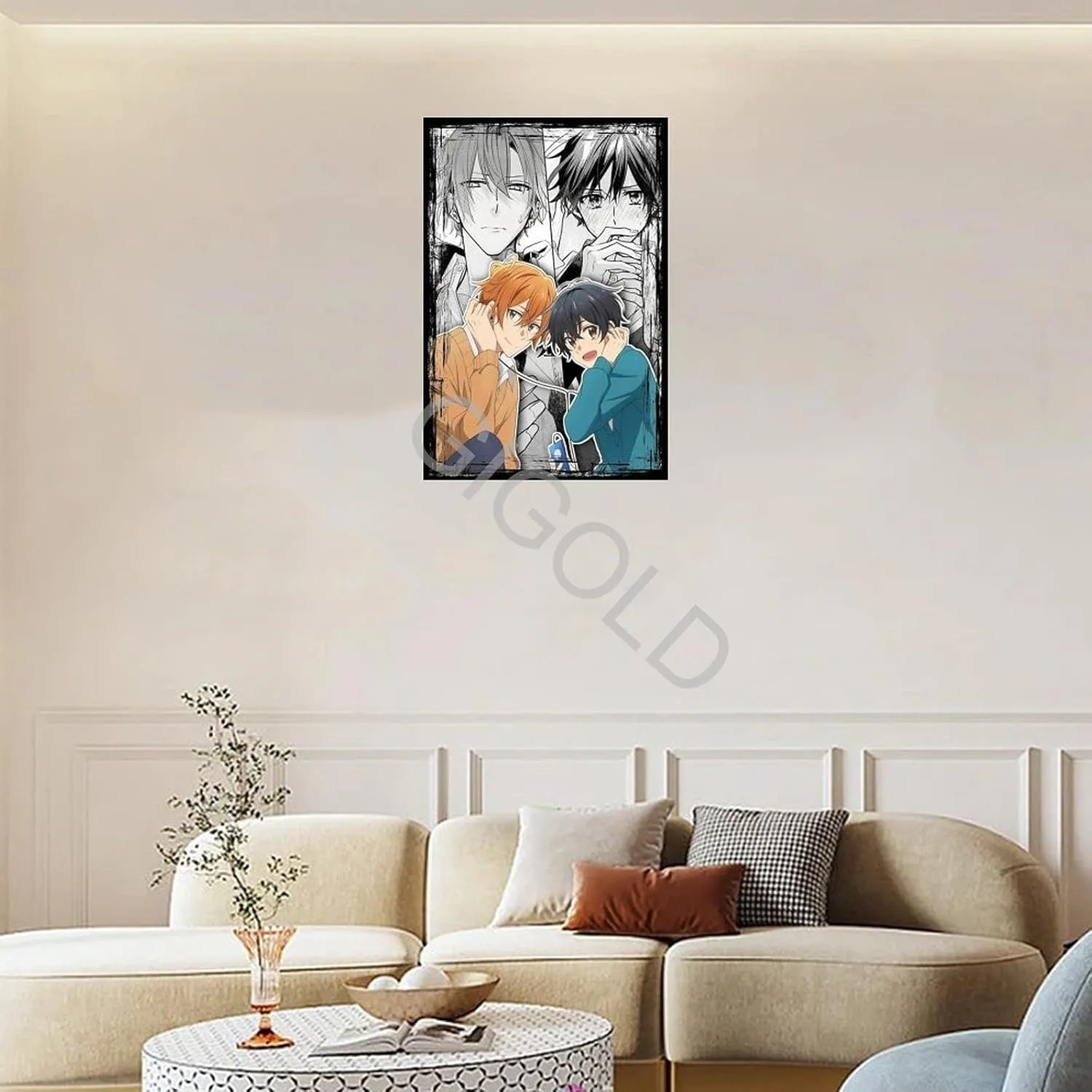 2022 Anime Poster Sasaki and Miyano Art Cover Poster Canvas Painting Posters and Prints Wall Art Pictures for Living Room Bedroom Decor 08x12inch(20x30cm) Unframe-Style