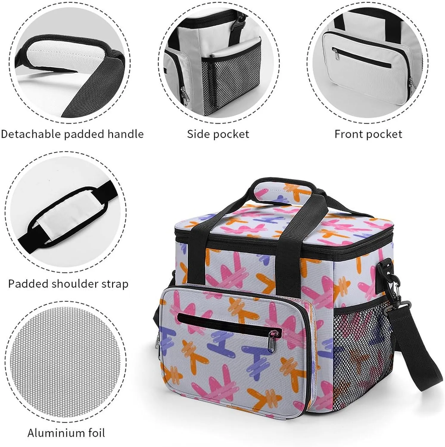 22.5L Waterproof Soft Cooler BagInsulated Lunch Box for Camping Fishing Beach Road Trips