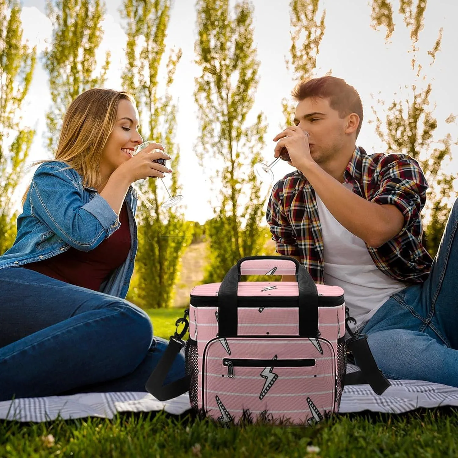 22.5L Waterproof Soft Cooler BagInsulated Lunch Box for Camping Fishing Beach Road Trips