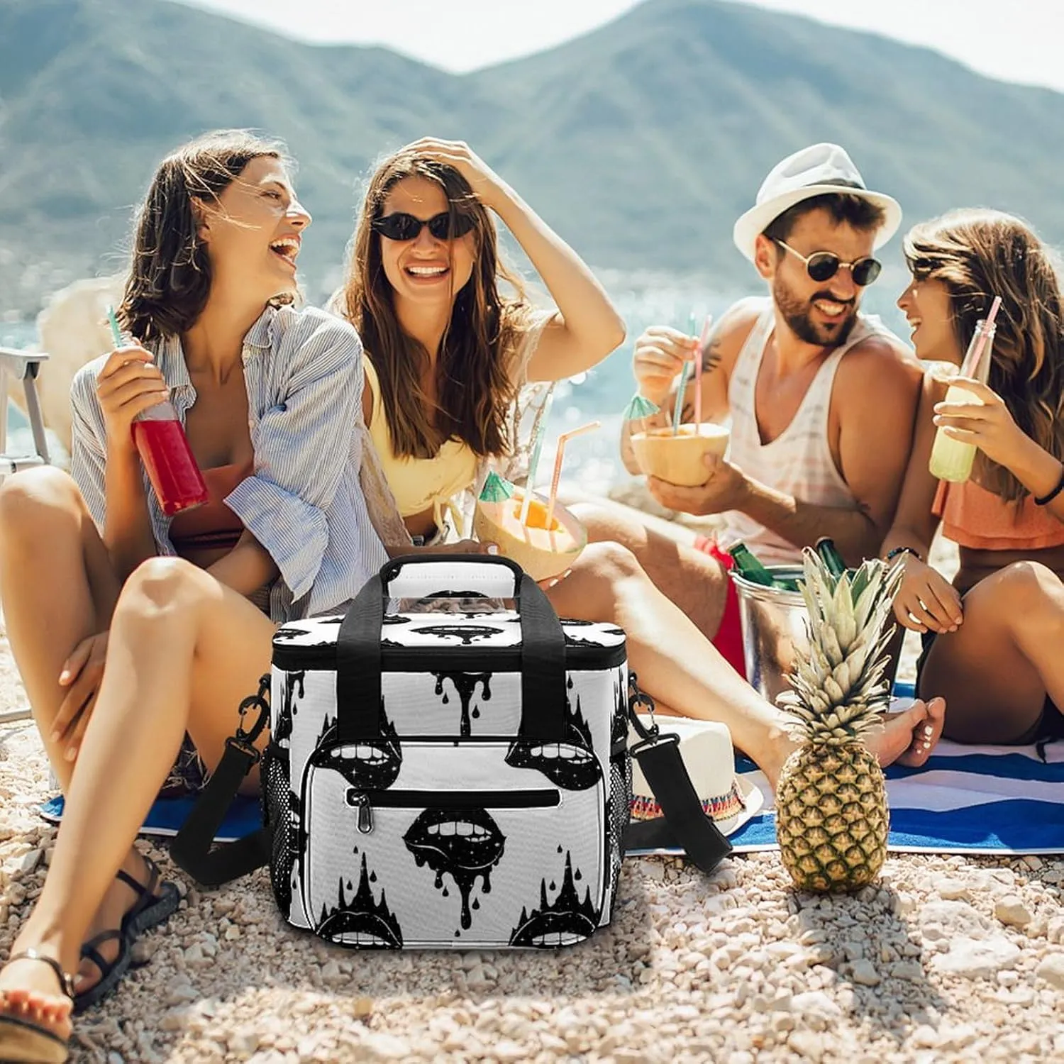 22.5L Waterproof Soft Cooler BagInsulated Lunch Box for Camping Fishing Beach Road Trips
