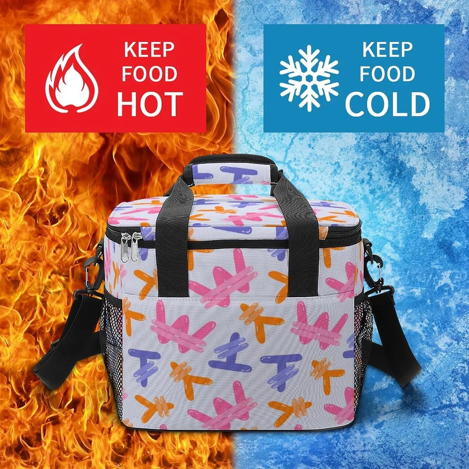 22.5L Waterproof Soft Cooler BagInsulated Lunch Box for Camping Fishing Beach Road Trips