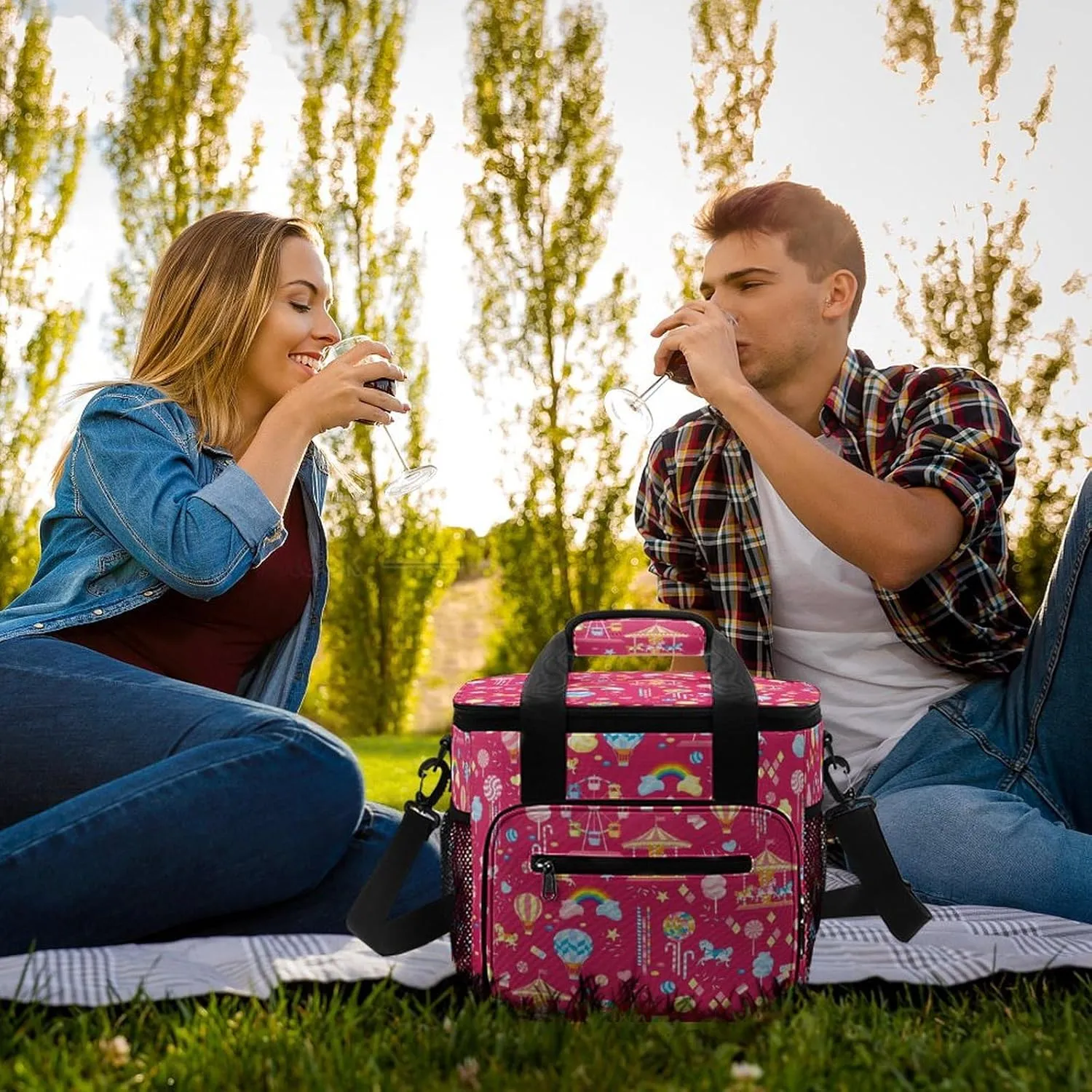22.5L Waterproof Soft Cooler BagInsulated Lunch Box for Camping Fishing Beach Road Trips