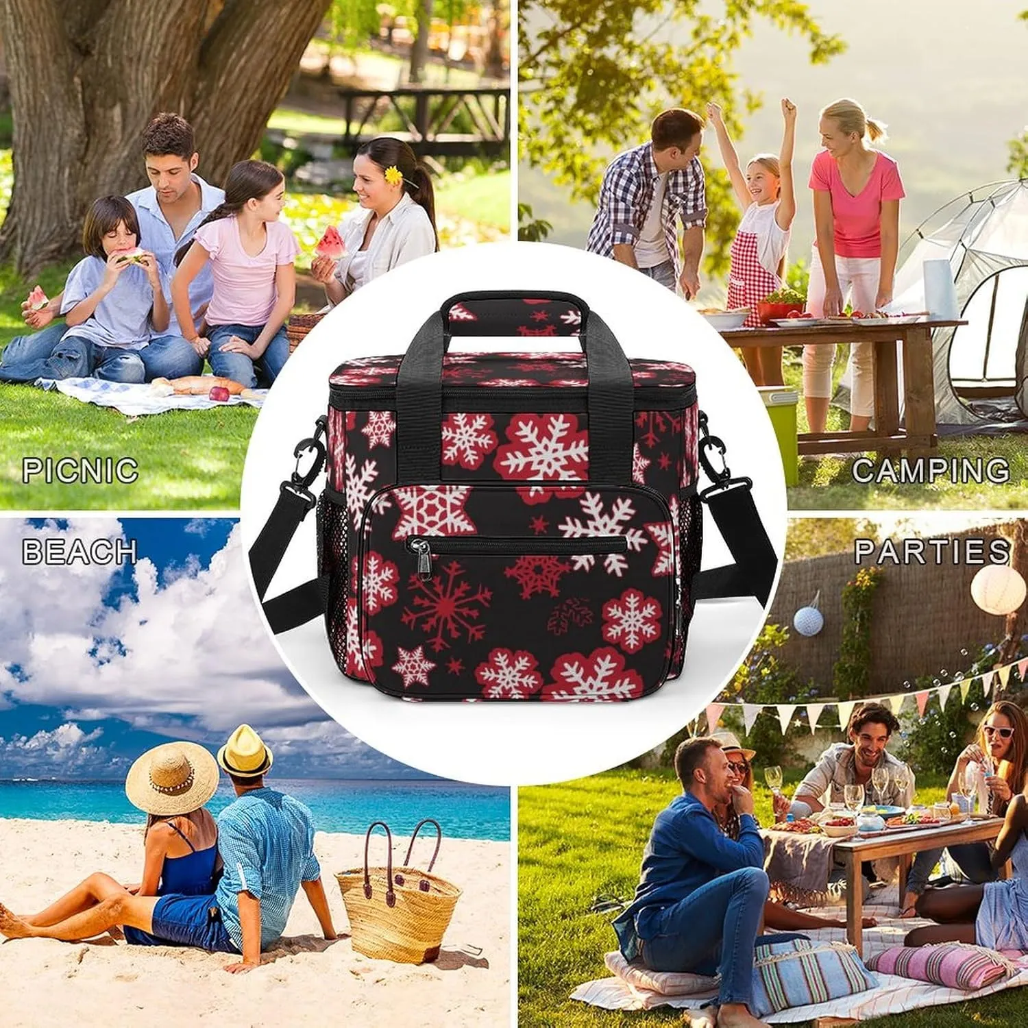 22.5L Waterproof Soft Cooler BagInsulated Lunch Box for Camping Fishing Beach Road Trips