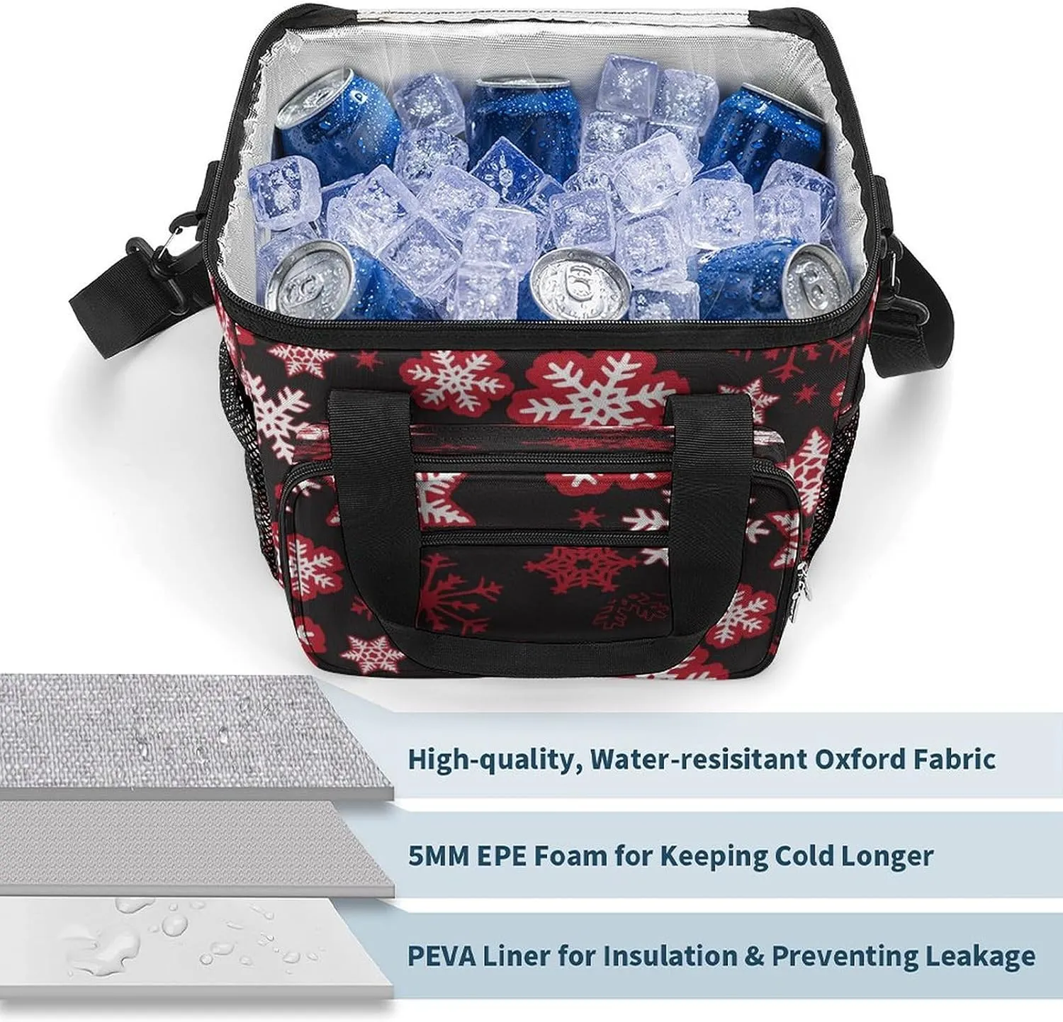 22.5L Waterproof Soft Cooler BagInsulated Lunch Box for Camping Fishing Beach Road Trips