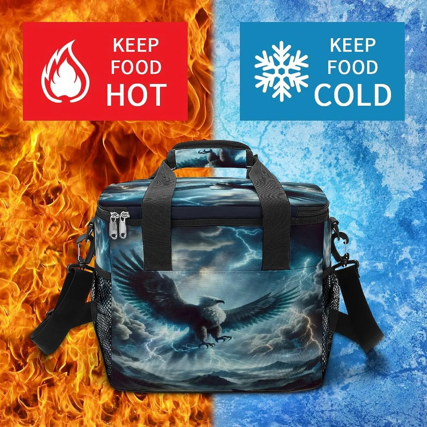 22.5L Waterproof Soft Cooler BagInsulated Lunch Box for Camping Fishing Beach Road Trips
