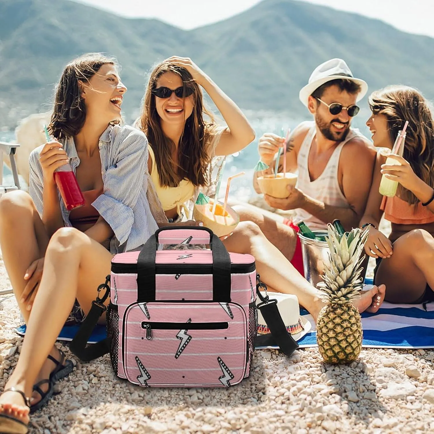 22.5L Waterproof Soft Cooler BagInsulated Lunch Box for Camping Fishing Beach Road Trips