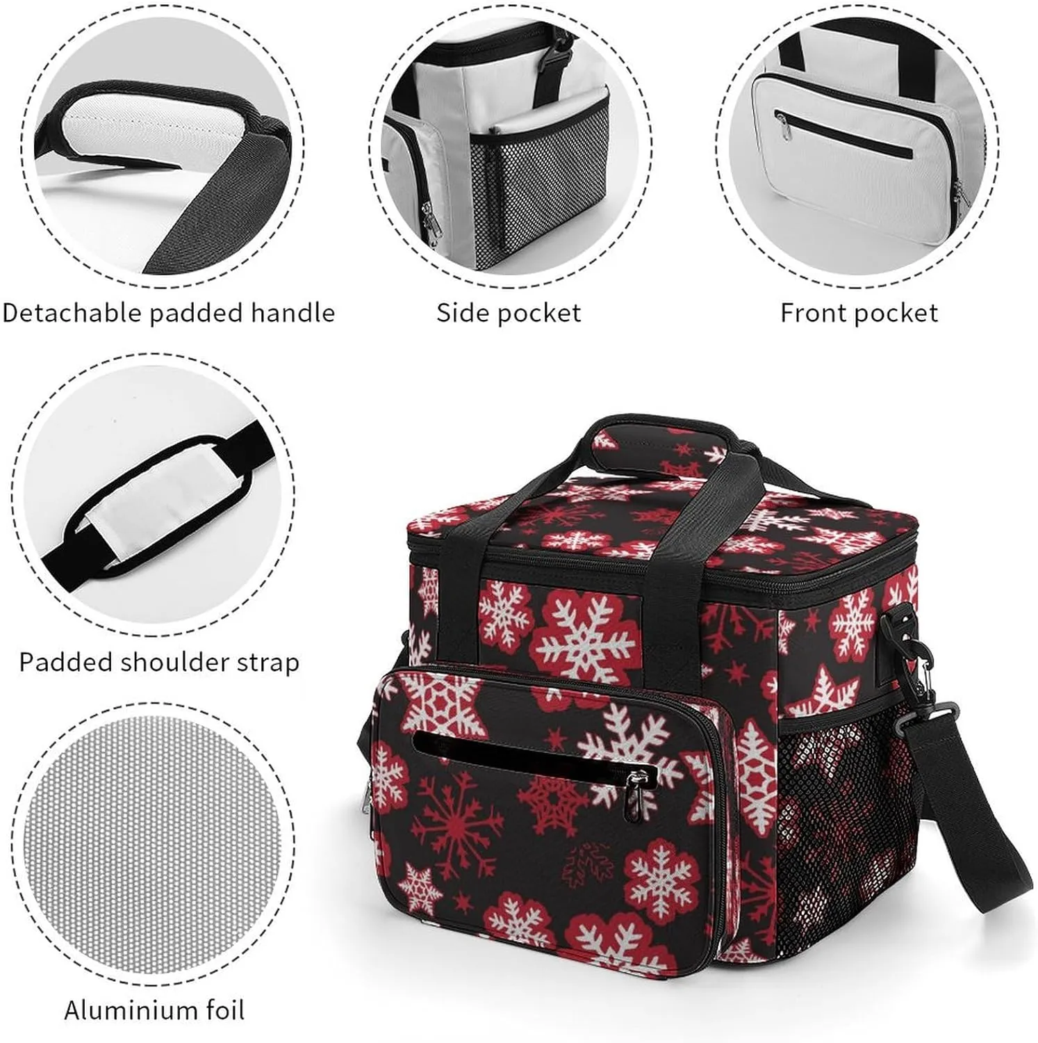 22.5L Waterproof Soft Cooler BagInsulated Lunch Box for Camping Fishing Beach Road Trips