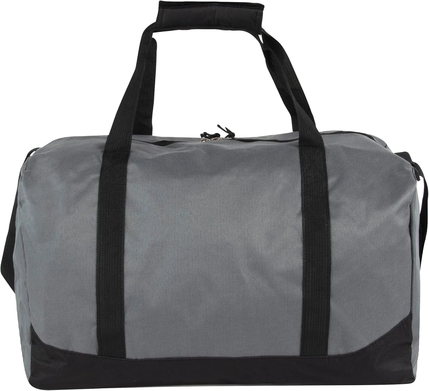 30 Liter, 17 Inch Canvas Duffle Bags for Men and Women – Travel Weekender Overnight Carry-On Shoulder Duffel Tote Bags (Grey)