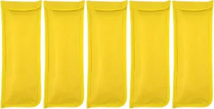 5 Pack Tent Stake Storage Bags, Waterproof Oxford Fabric, Lightweight and Portable, Ideal for Camping, Hiking and Outdoor Equipment Organization (Gelb)