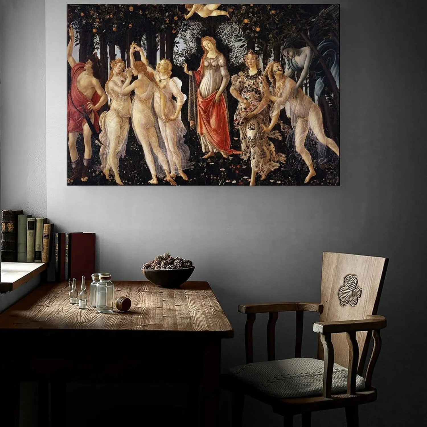 50 Most Famous Paintings - The Spring Primavera by Sandro Botticelli Poster Print for Teen Boys Room Wall Art Canvas Painting Print Frame-style 12x18inch(30x45cm)