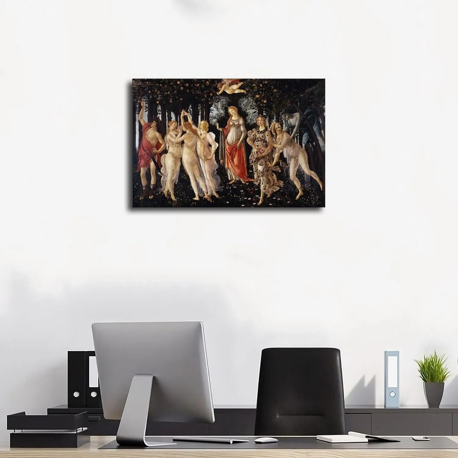 50 Most Famous Paintings - The Spring Primavera by Sandro Botticelli Poster Print for Teen Boys Room Wall Art Canvas Painting Print Frame-style 12x18inch(30x45cm)