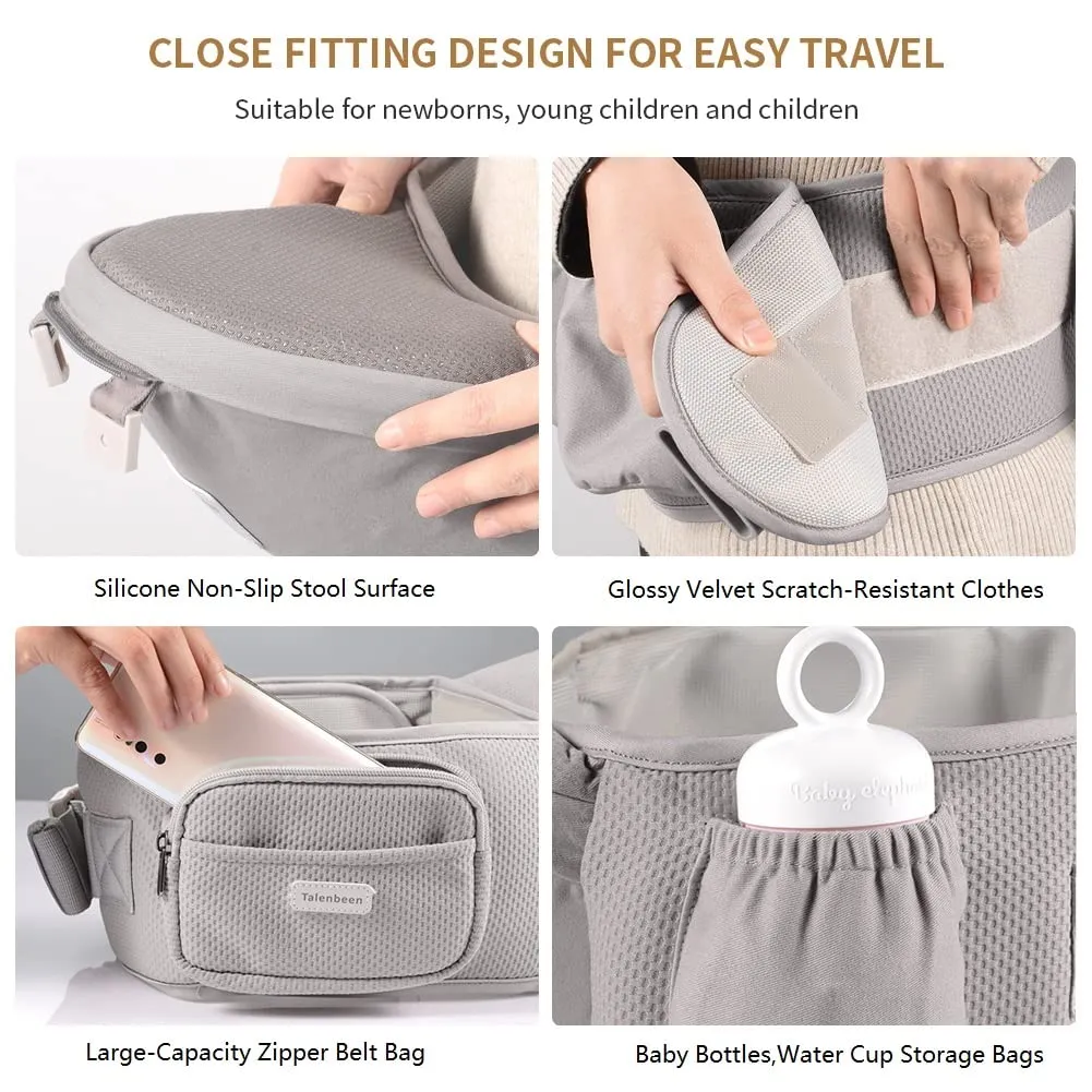 6-in-1 Baby Carrier - Newborn to Toddler, Hip Seat & Lumbar Support, 7-41 lbs, All Seasons & Positions, Adjustable Size for Shopping, Hiking, Travelling