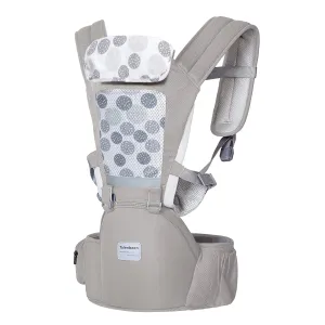 6-in-1 Baby Carrier - Newborn to Toddler, Hip Seat & Lumbar Support, 7-41 lbs, All Seasons & Positions, Adjustable Size for Shopping, Hiking, Travelling