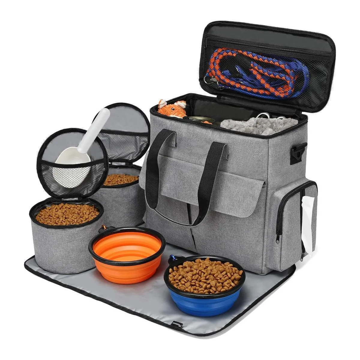6PCS Pet Travel Outing Backpack Large Capacity Folding Storage Multifunctional
