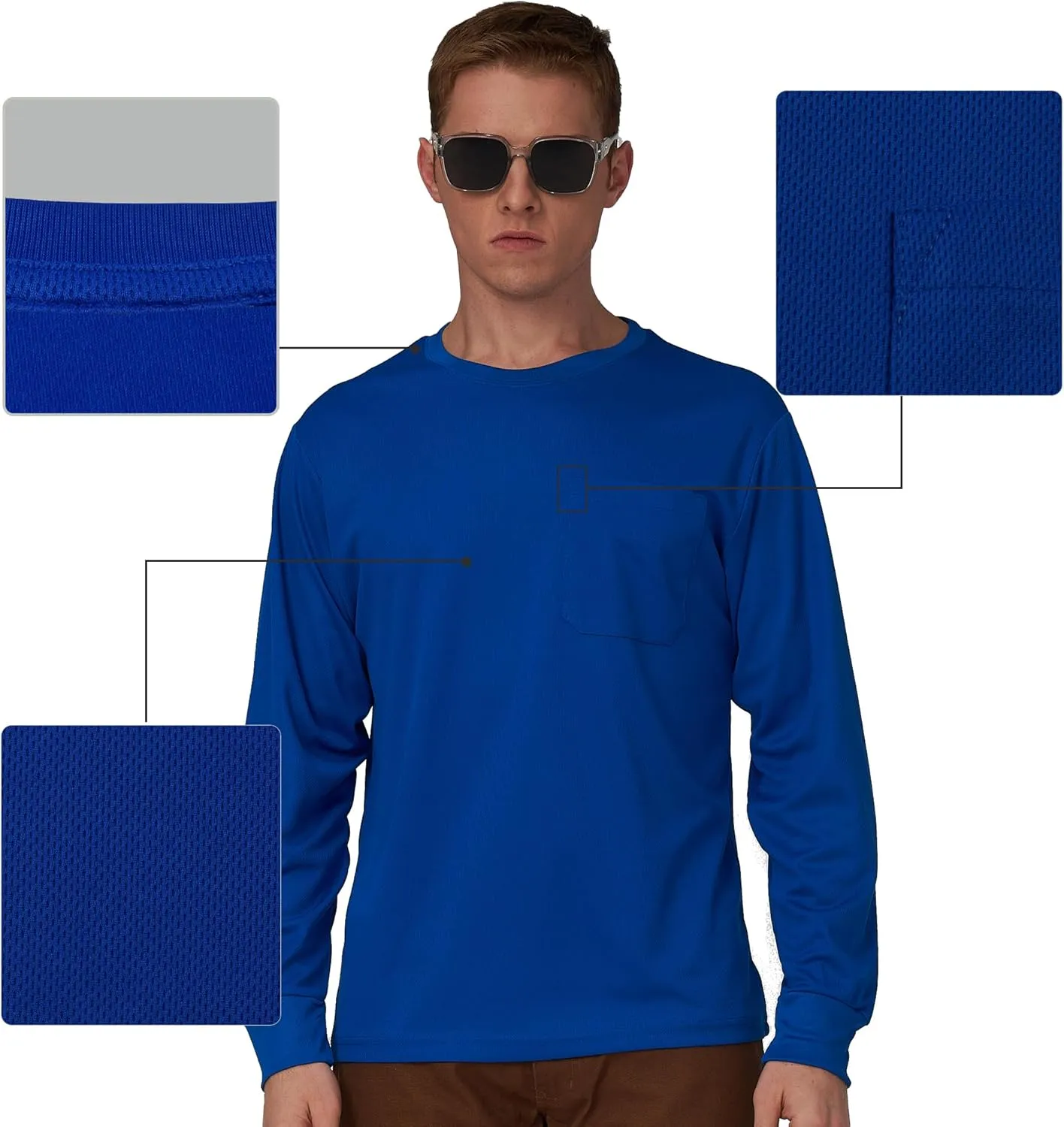 A-SAFETY High Visibility Safety Customize Logo Long Sleev T-Shirt (XS-6XL)