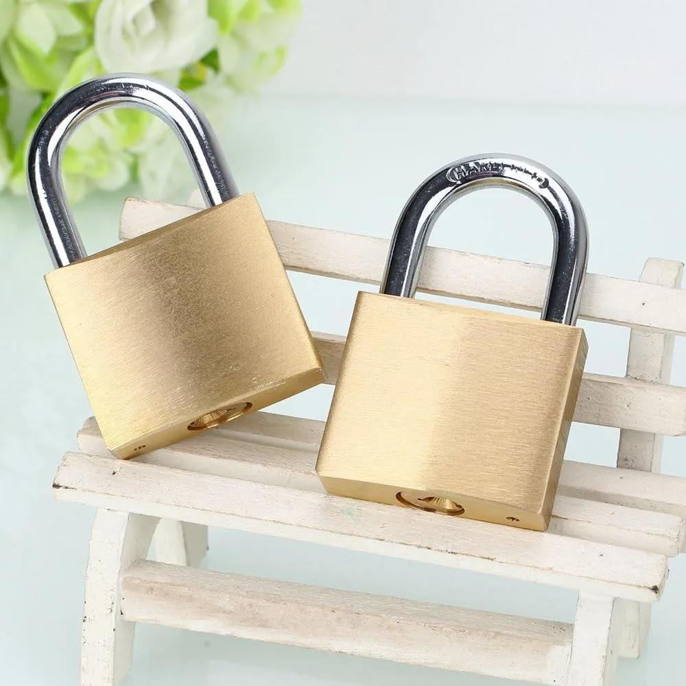 ABRAFOX Lock Solid Brass Keyed Different Padlock-（1-9/16 inch 40mm 2pack