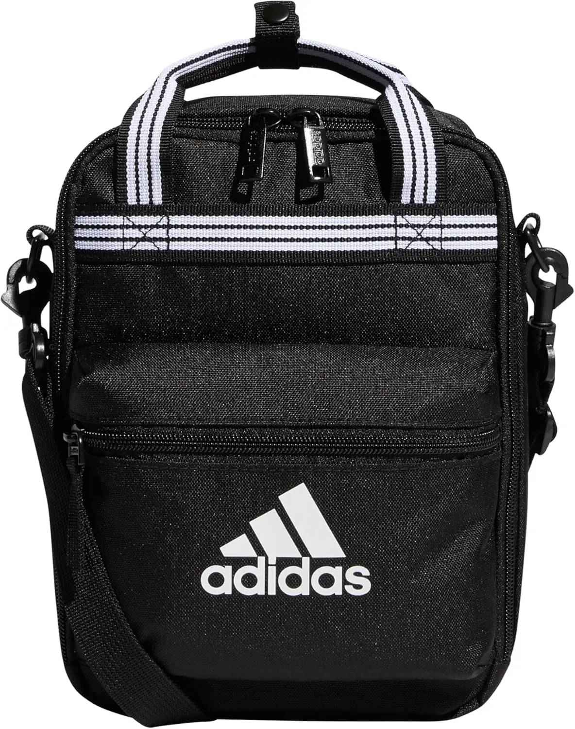 adidas Squad (7L) Food Container Carry Box Insulated Lunch Bag, Black/White, One Size
