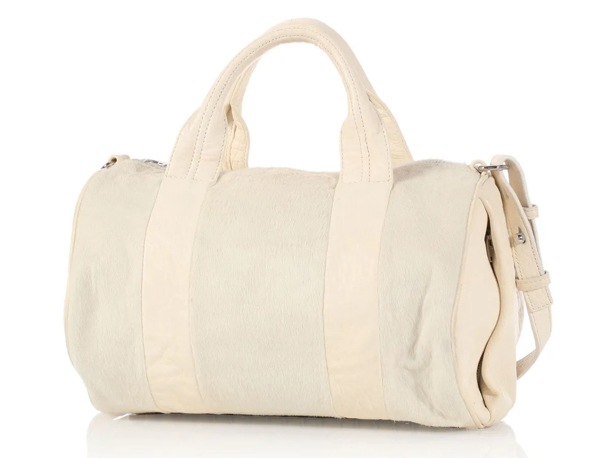 Alexander Wang White Pony Hair Rocco