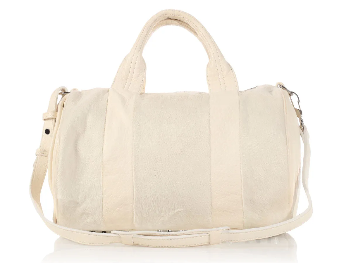 Alexander Wang White Pony Hair Rocco