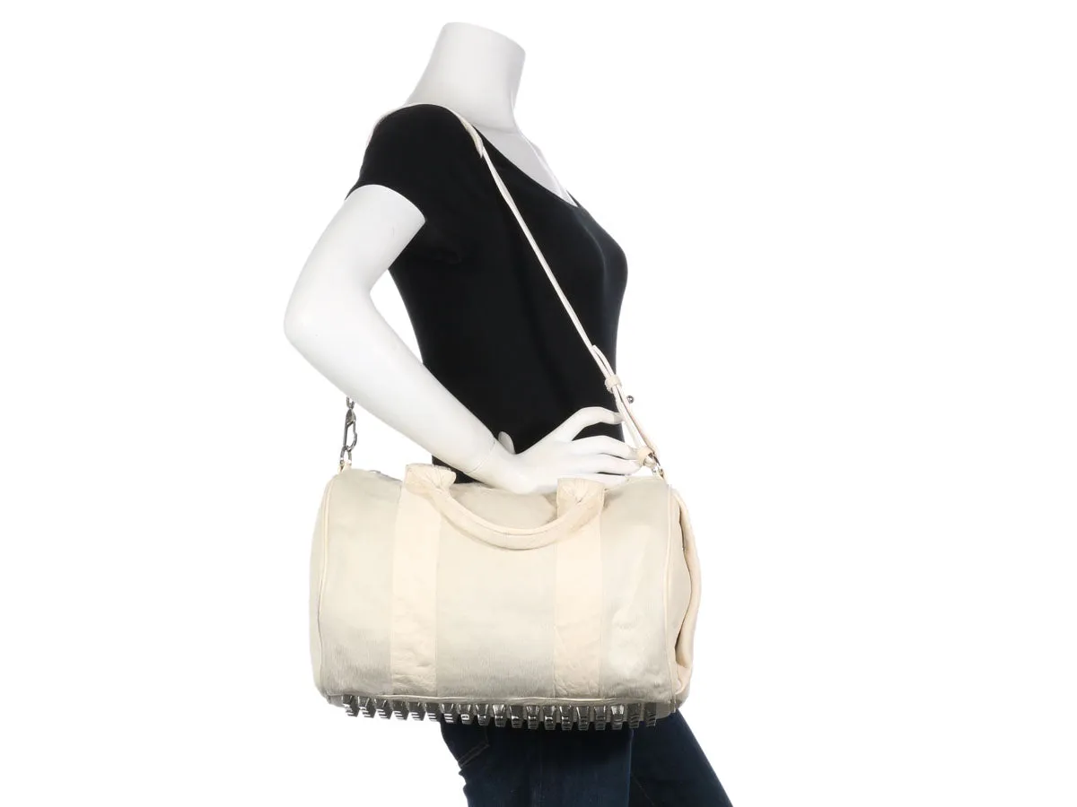 Alexander Wang White Pony Hair Rocco