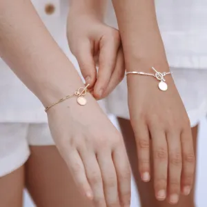 Alice - Child's 14ct Gold or Silver Plated  Monogram Bracelet