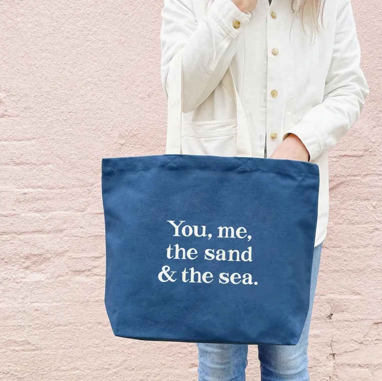 Alphabet Bags Canvas Bag - You, Me, the Sand & the Sea