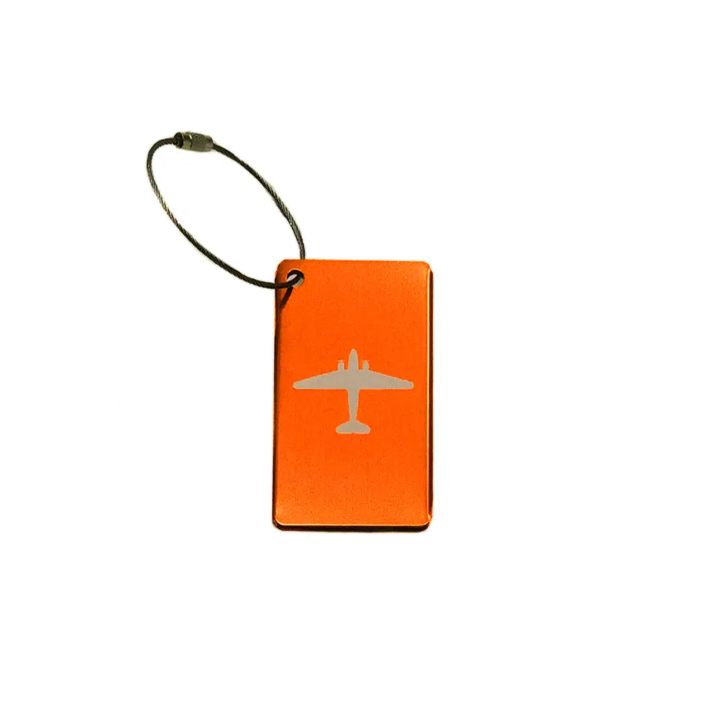 Aluminum Bag Tag - Orange