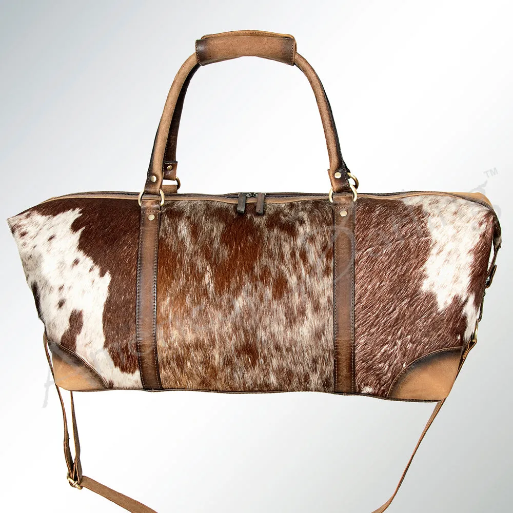 American Darling ADBGI123B Duffel Hair On Genuine Leather Women Bag Western Handbag Purse