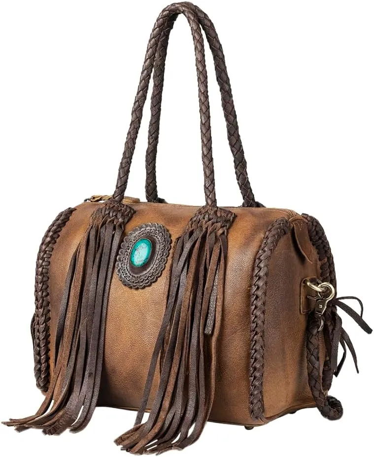 American Darling Duffel Genuine Leather Women Bag Western Handbag Purse