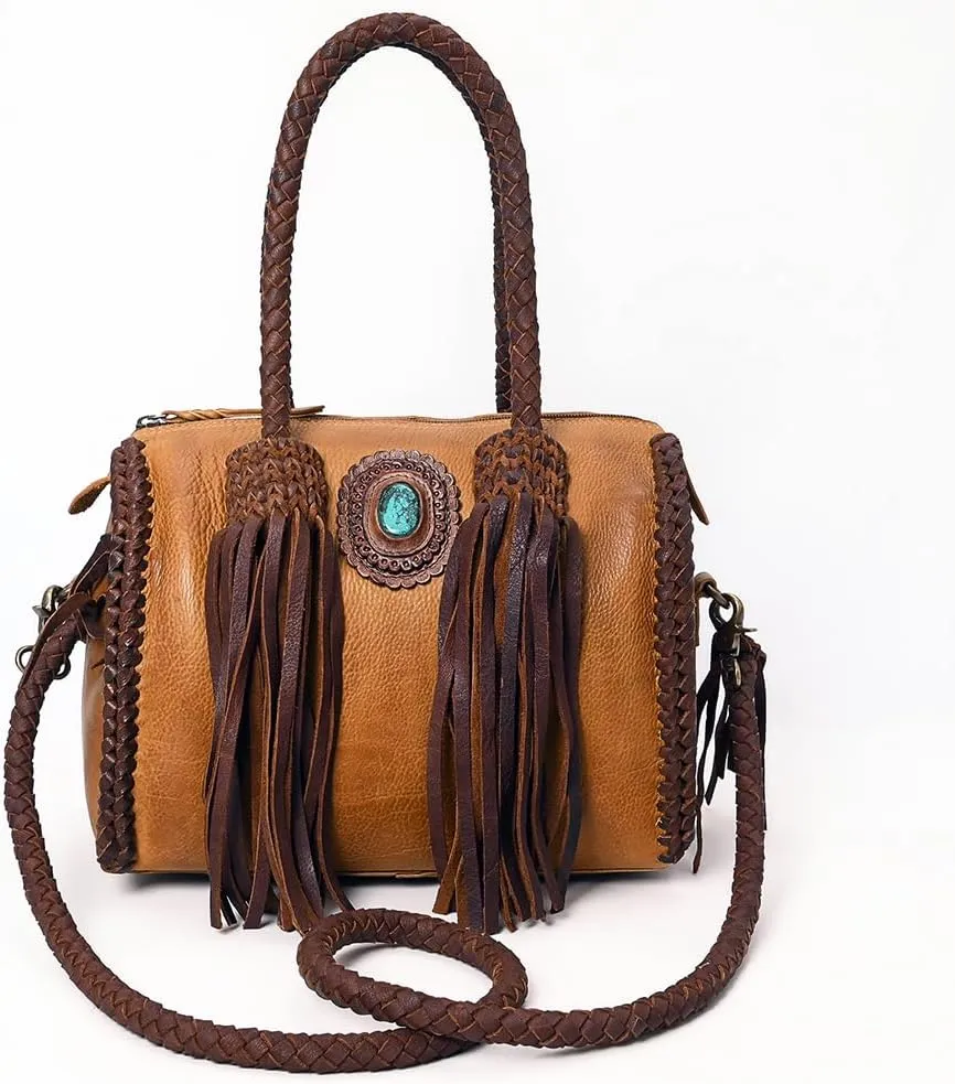 American Darling Duffel Genuine Leather Women Bag Western Handbag Purse