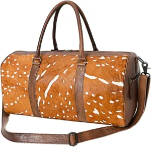 American Darling Duffel Hair On Genuine Leather Western Women Bag | Handbag | Leather Duffle Bag | Weekend Bag | Travel Duffel Bags | Duffel Bag for Women