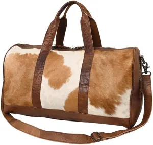 American Darling Duffel Hair On Genuine Leather Western Women Bag | Handbag | Leather Duffle Bag | Weekend Bag | Travel Duffel Bags | Duffel Bag for Women