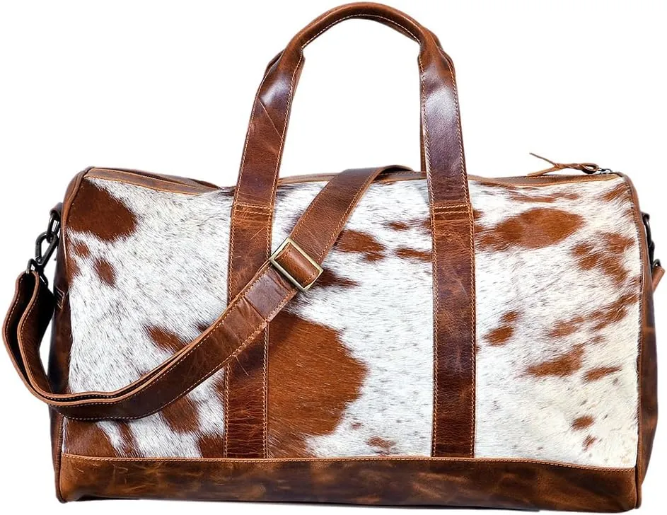 American Darling Duffel Hair On Genuine Leather Western Women Bag | Handbag | Leather Duffle Bag | Weekend Bag | Travel Duffel Bags | Duffel Bag for Women