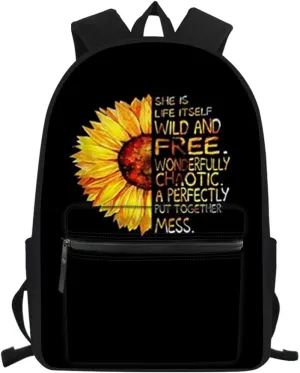 Amzbeauty 2023 Trendy Sunflower Backpack Teen Boys Girls Back to School Bookbags, Just for You